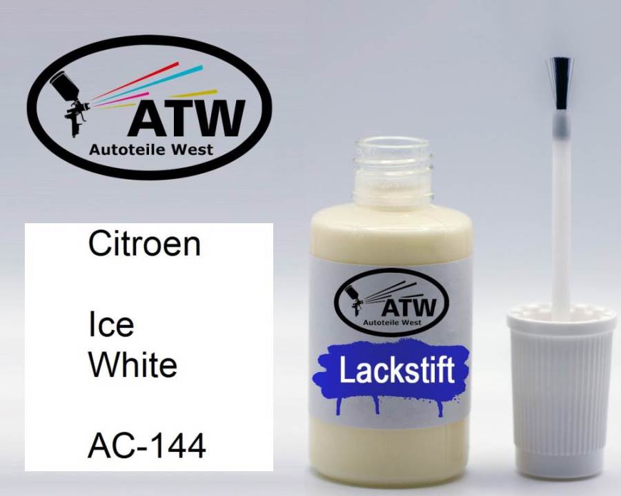 Citroen, Ice White, AC-144: 20ml Lackstift, von ATW Autoteile West.